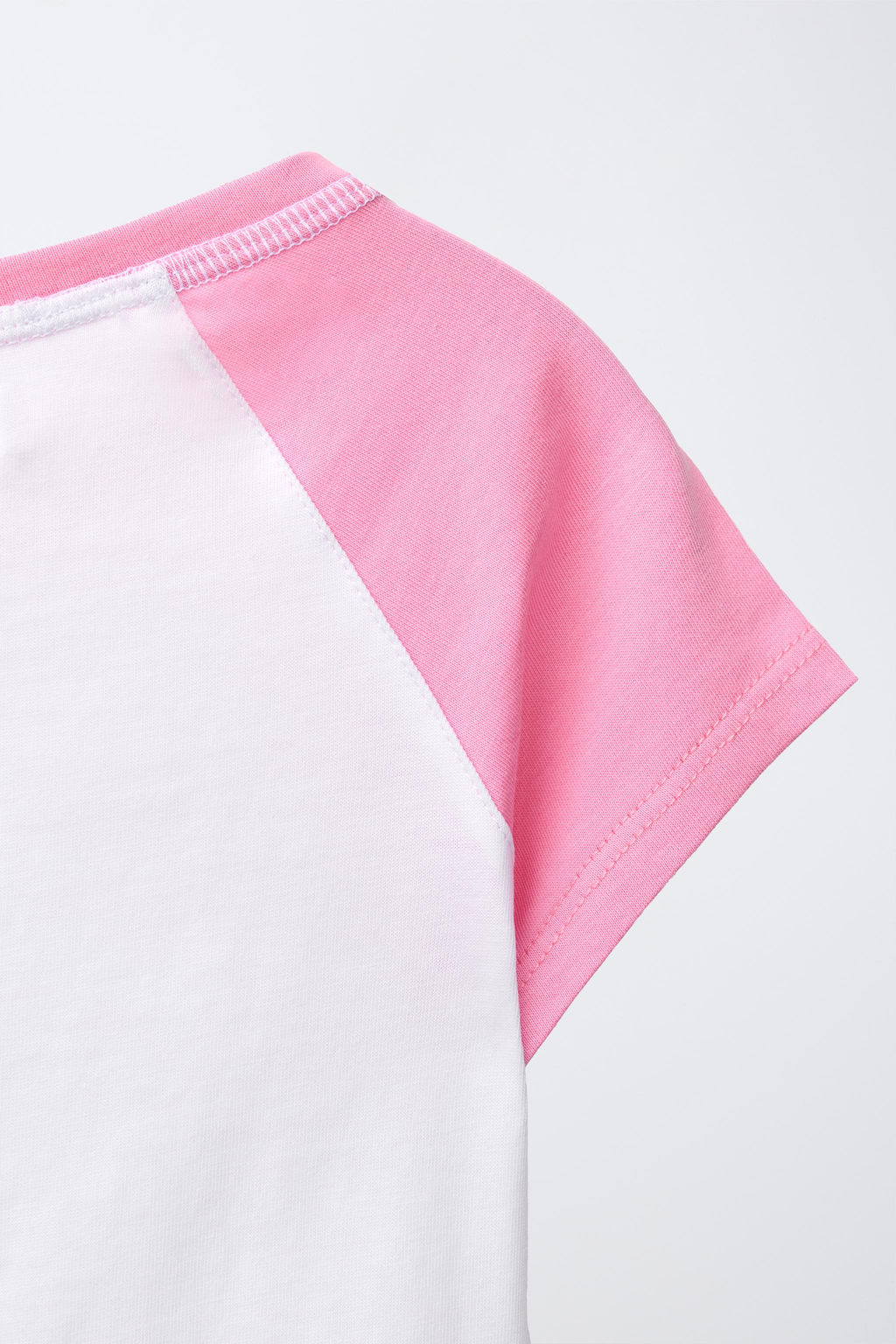 CAMISETA MANGA RANGL?N / Rosa / Blanco - Zara фото 5