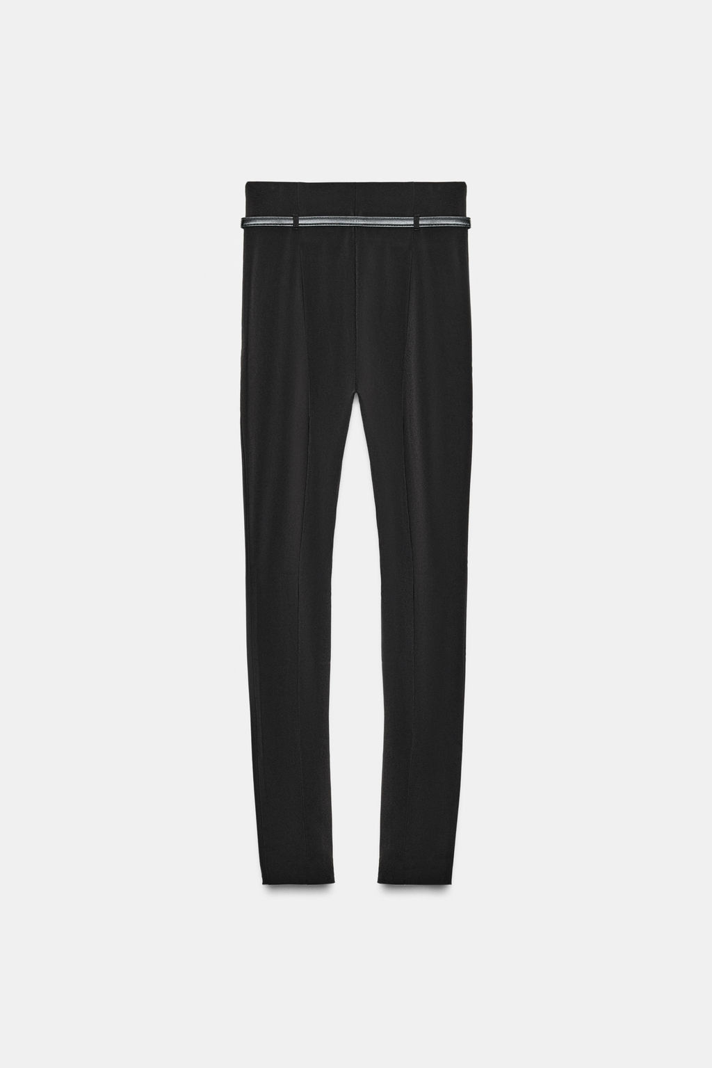 HIGH-WAIST LEGGING TROUSERS WITH BELT - Zara фото 7