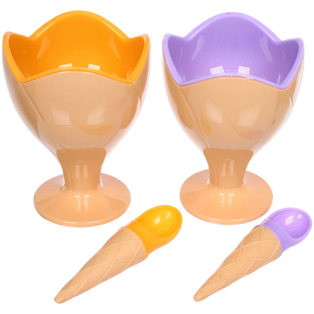 Креманка для мороженого "ICE CREAM" в наборе 4шт с ложками