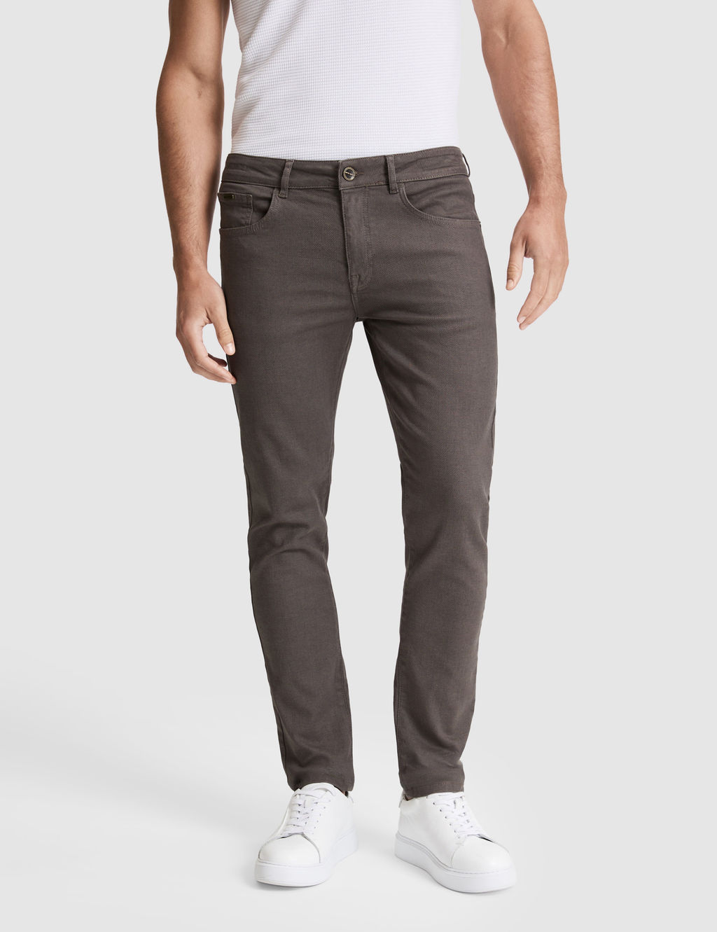 Kahverengi Slim Fit Jean Pantolon