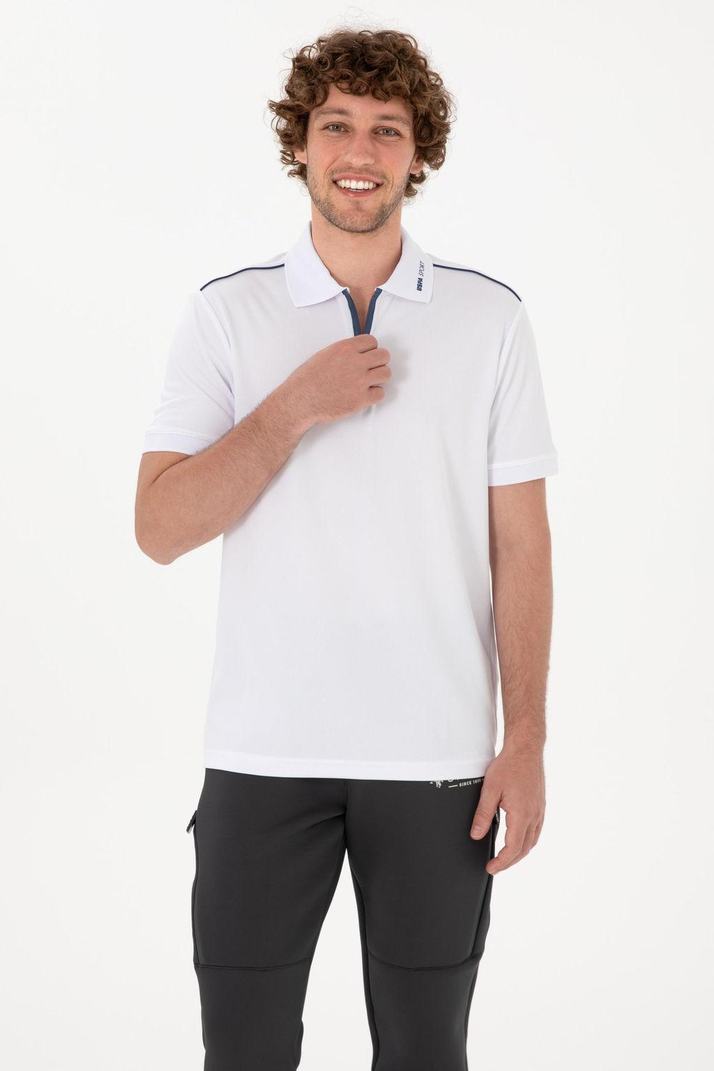 Erkek Regular Fit Polo Yaka Beyaz Ti__rt Sepette S_rpriz _ndirim
