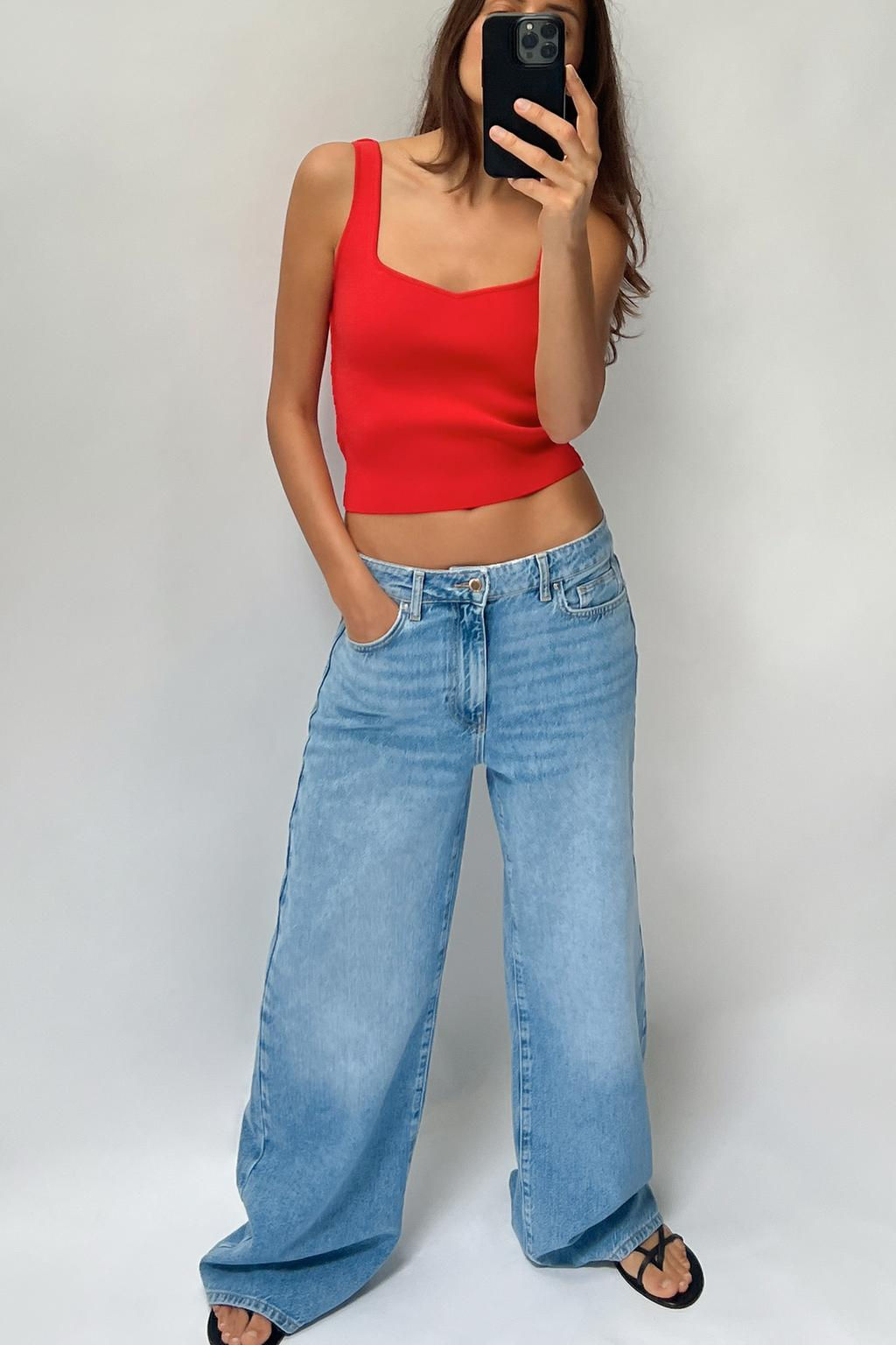 PLAIN KNIT CROP TOP - Zara фото 5