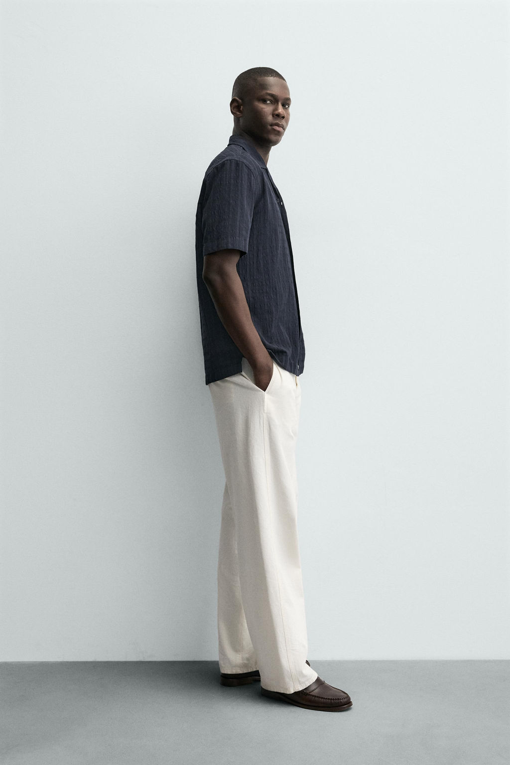 REGULAR FIT TEXTURED SHIRT - Zara фото 4