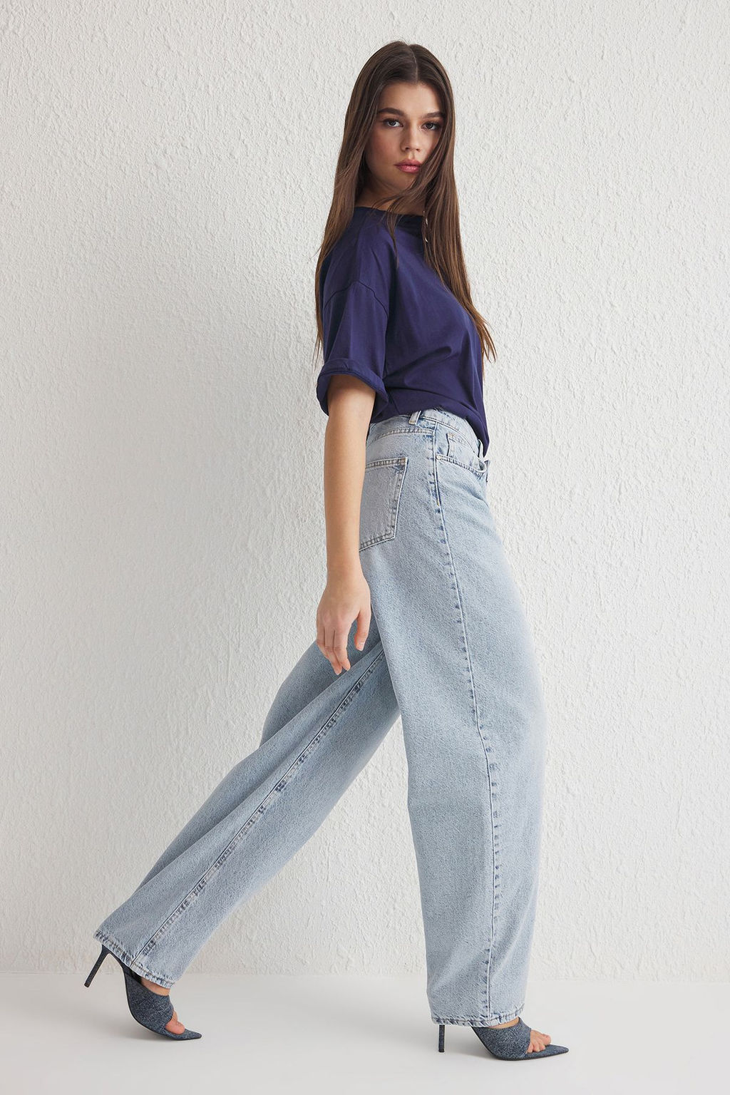 Ac?k Mavi Normal Bel Loose Baggy Jeans TWOSS25JE00063 - Trendyolmilla фото 2