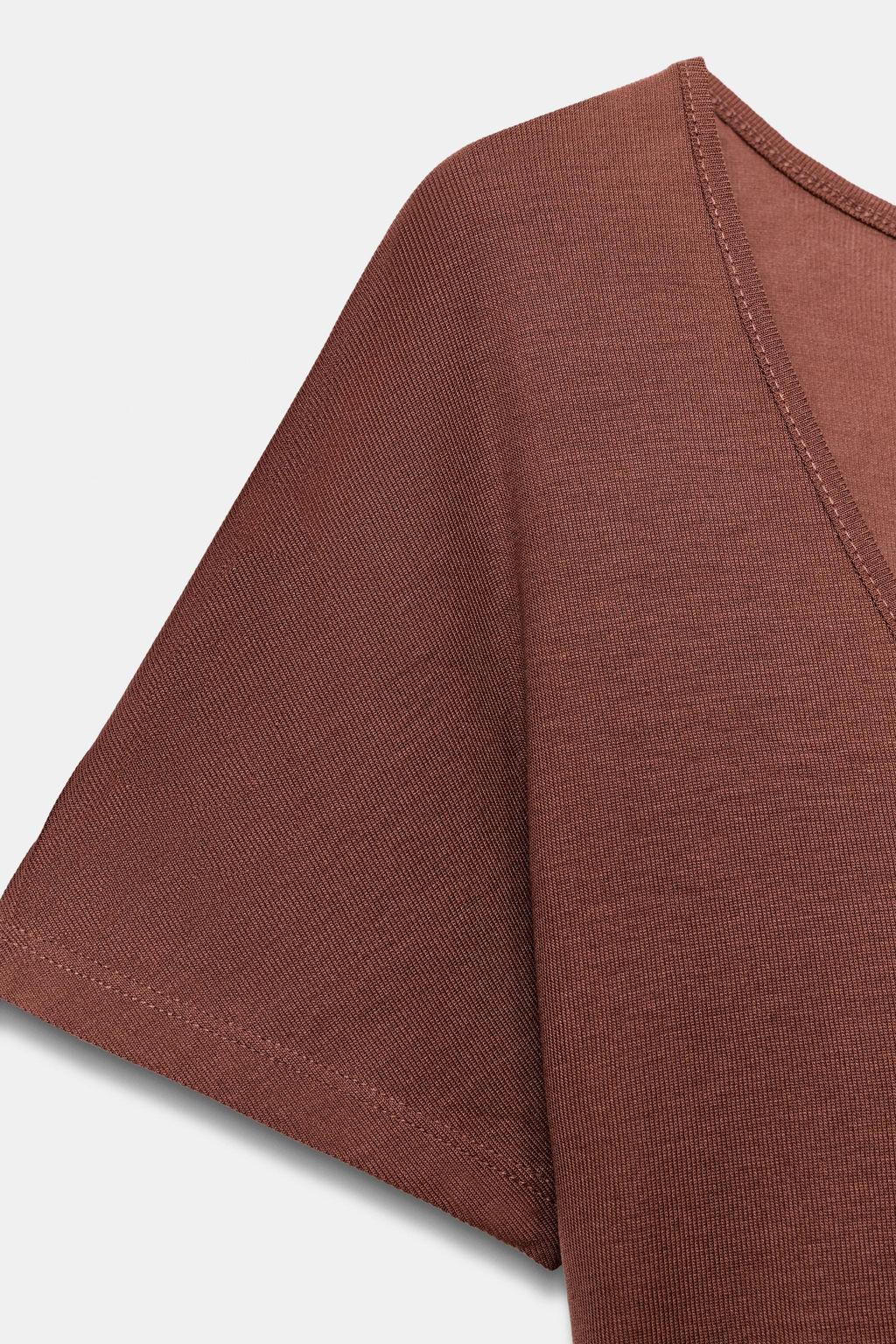 CAMISETA FLUIDA MANGA CORTA / Rosa tiza - Zara фото 6