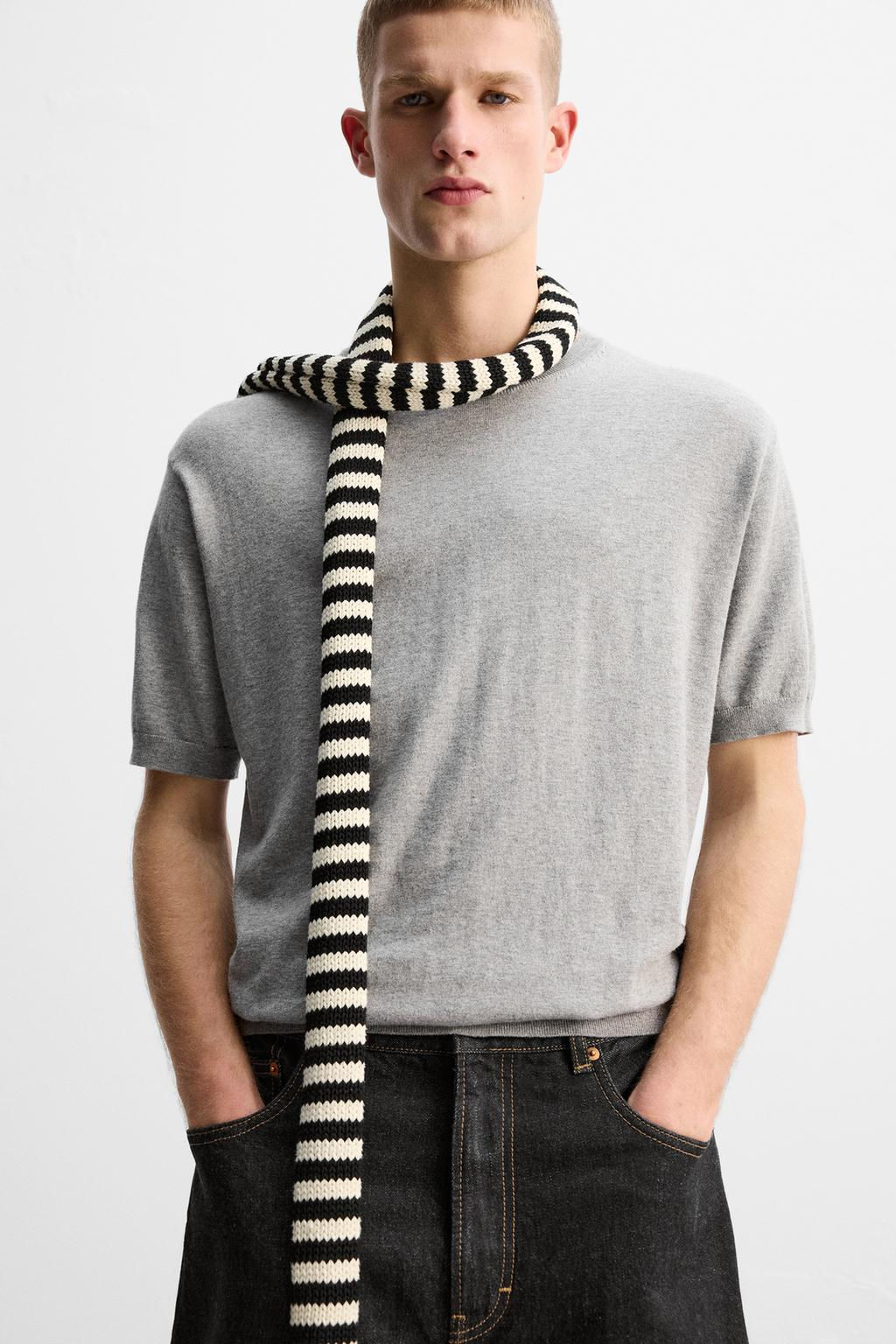 LIMITED EDITION COTTON BLEND KNIT T-SHIRT - Zara фото 7