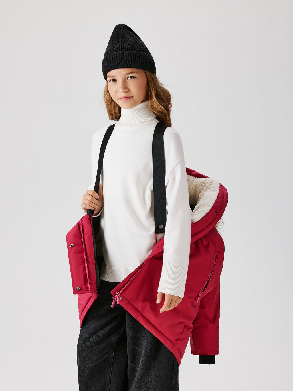 ACOOLA / Пальто детское для девочек Ida фуксия  фото 3