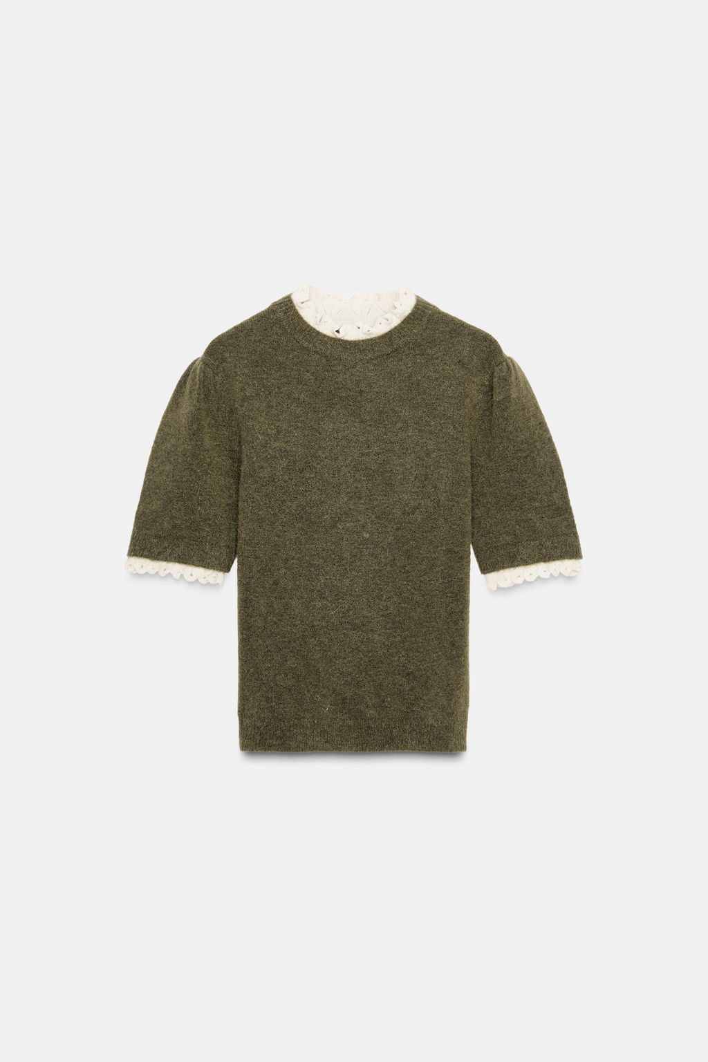 WOOL SCARF RUFFLE JUMPER - Zara фото 3