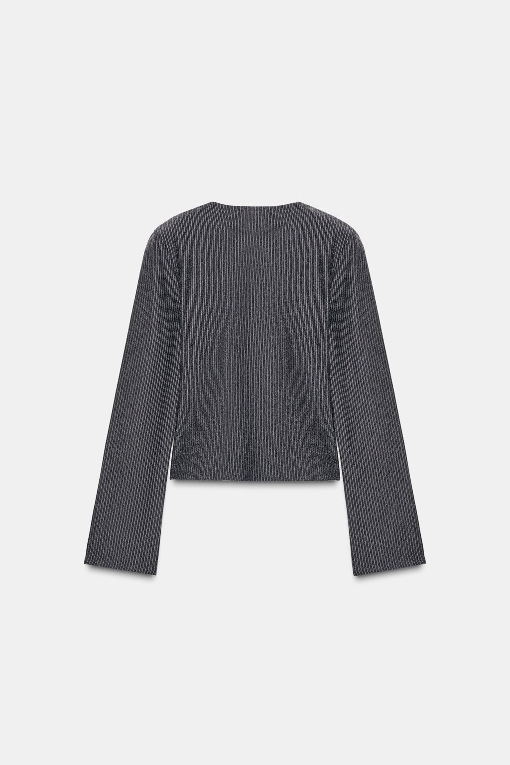 TOP WITH SHOULDER PADS AND PINSTRIPE - Zara фото 8