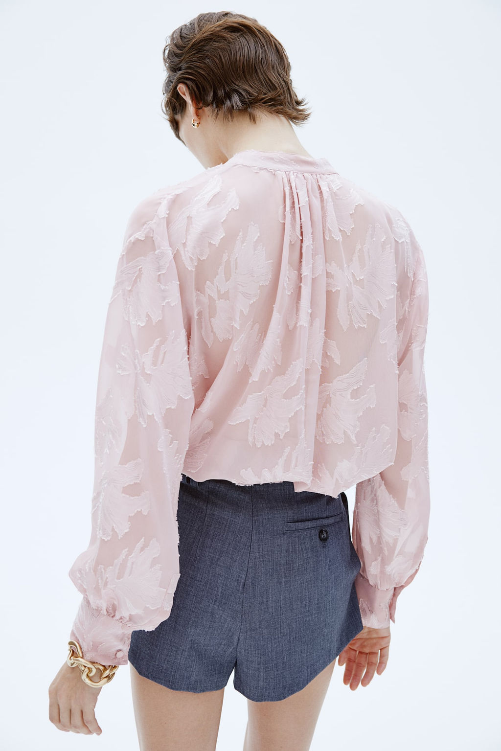 Blusa en tejido jacquard - H&m фото 5