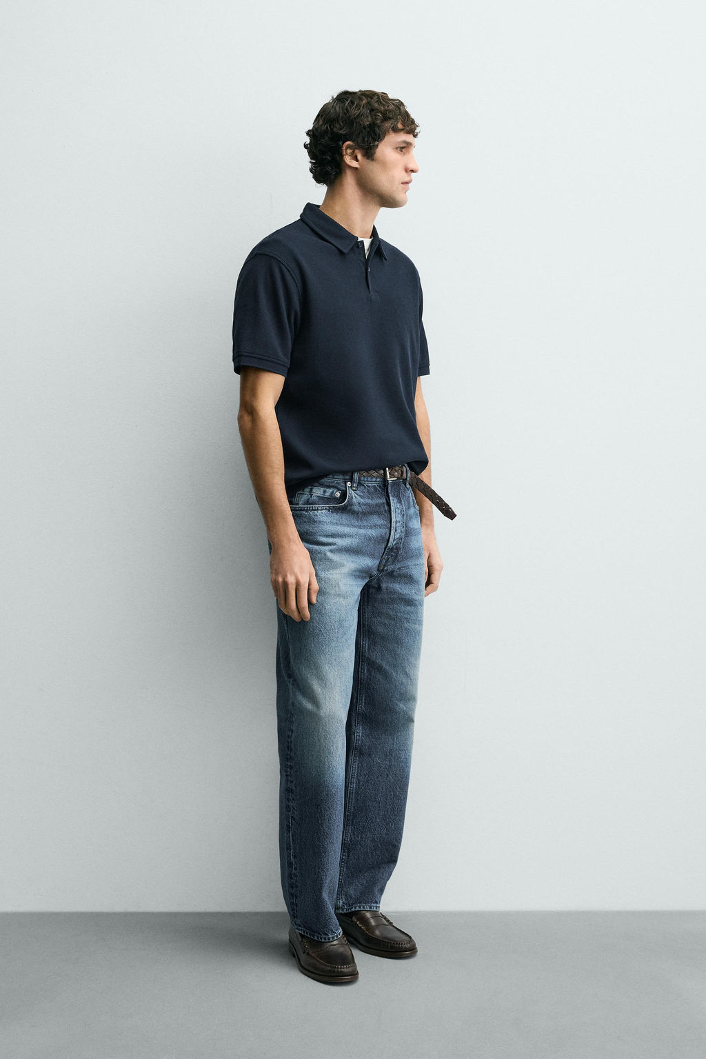 POLO REGULAR FIT ESTRUCTURA / Marino - Zara фото 4