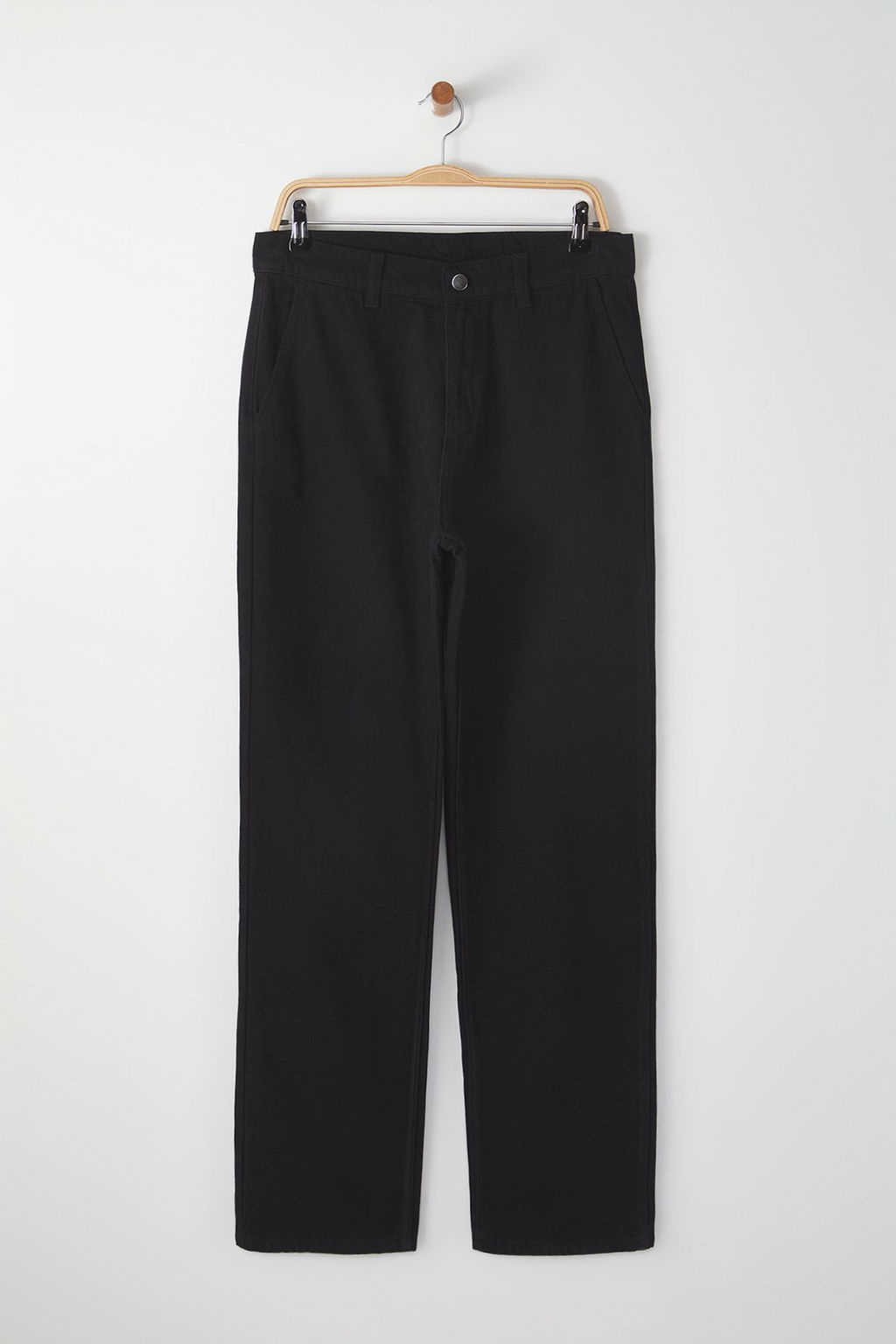 TRENDYOL MAN Siyah Baggy/Bol Paca Gabardin %100 Pamuklu Rahat Pantolon TMNSS25PL00021 - Trendyolmilla фото 6