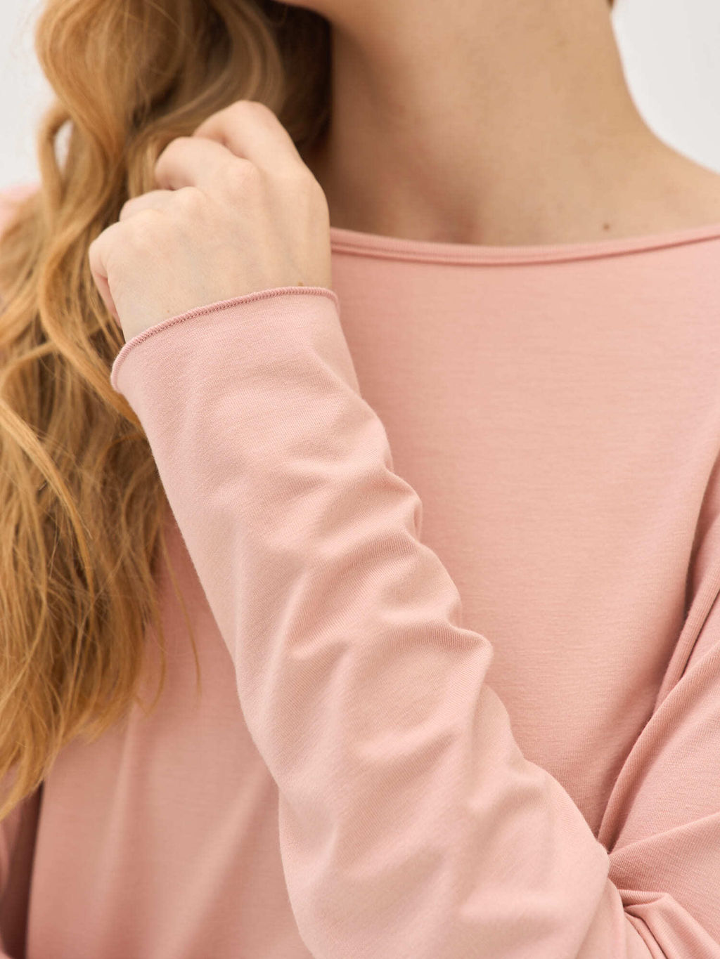 Лонгслив домашний "Персик" женский