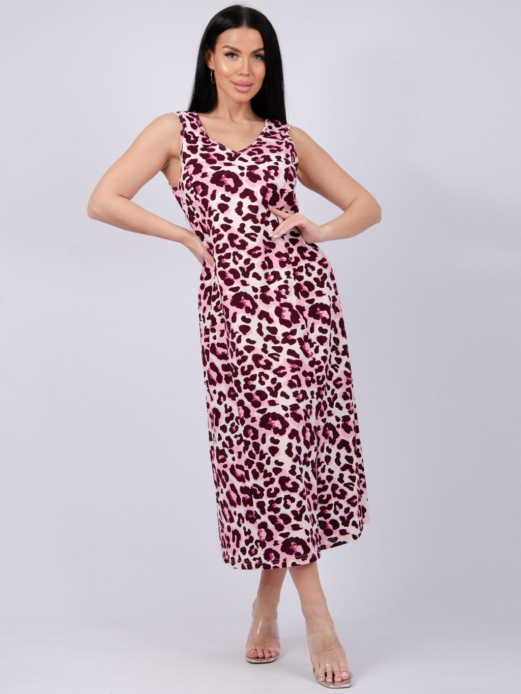 Туника Небо розовая, трикотаж - Малина фото 14