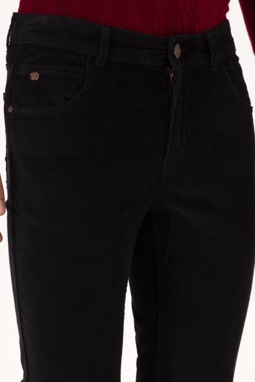 Erkek Slim Fit Siyah Kanvas Pantolon