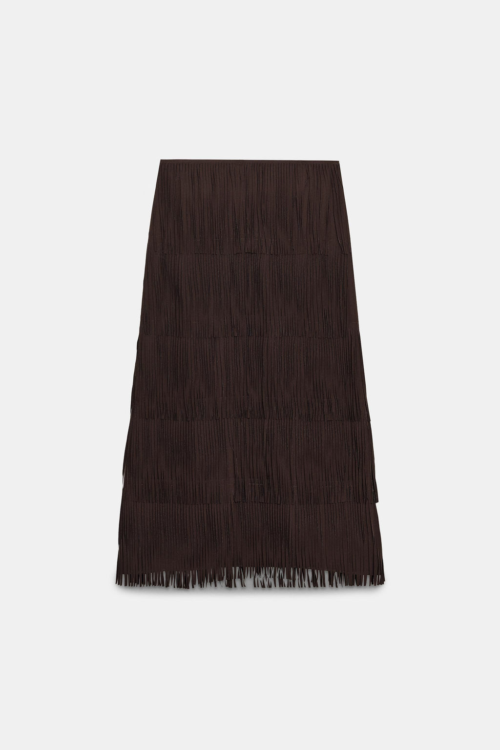 ZW COLLECTION FRINGED PENCIL SKIRT - Zara фото 6