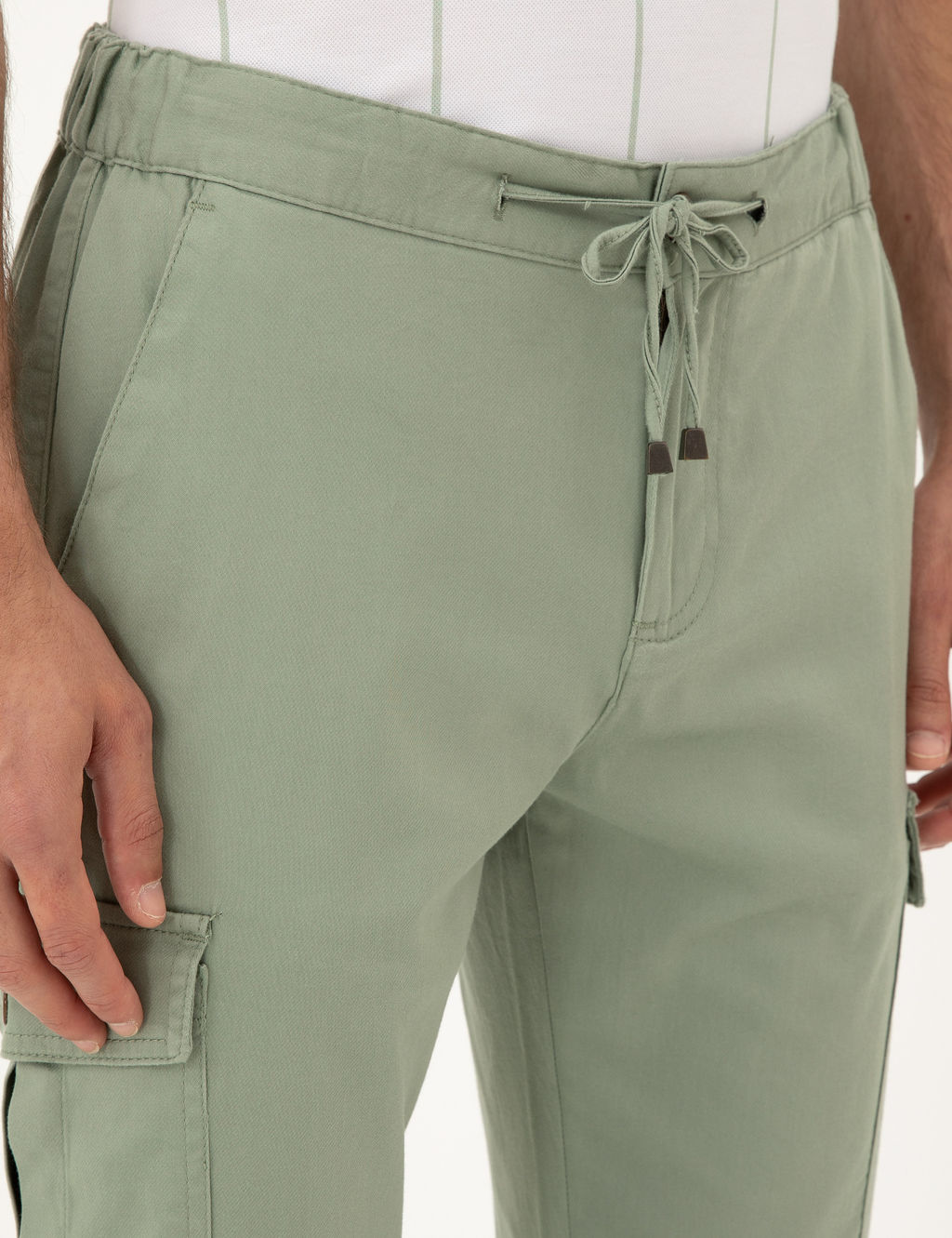 Ye_il Regular Fit Kargo Pantolon