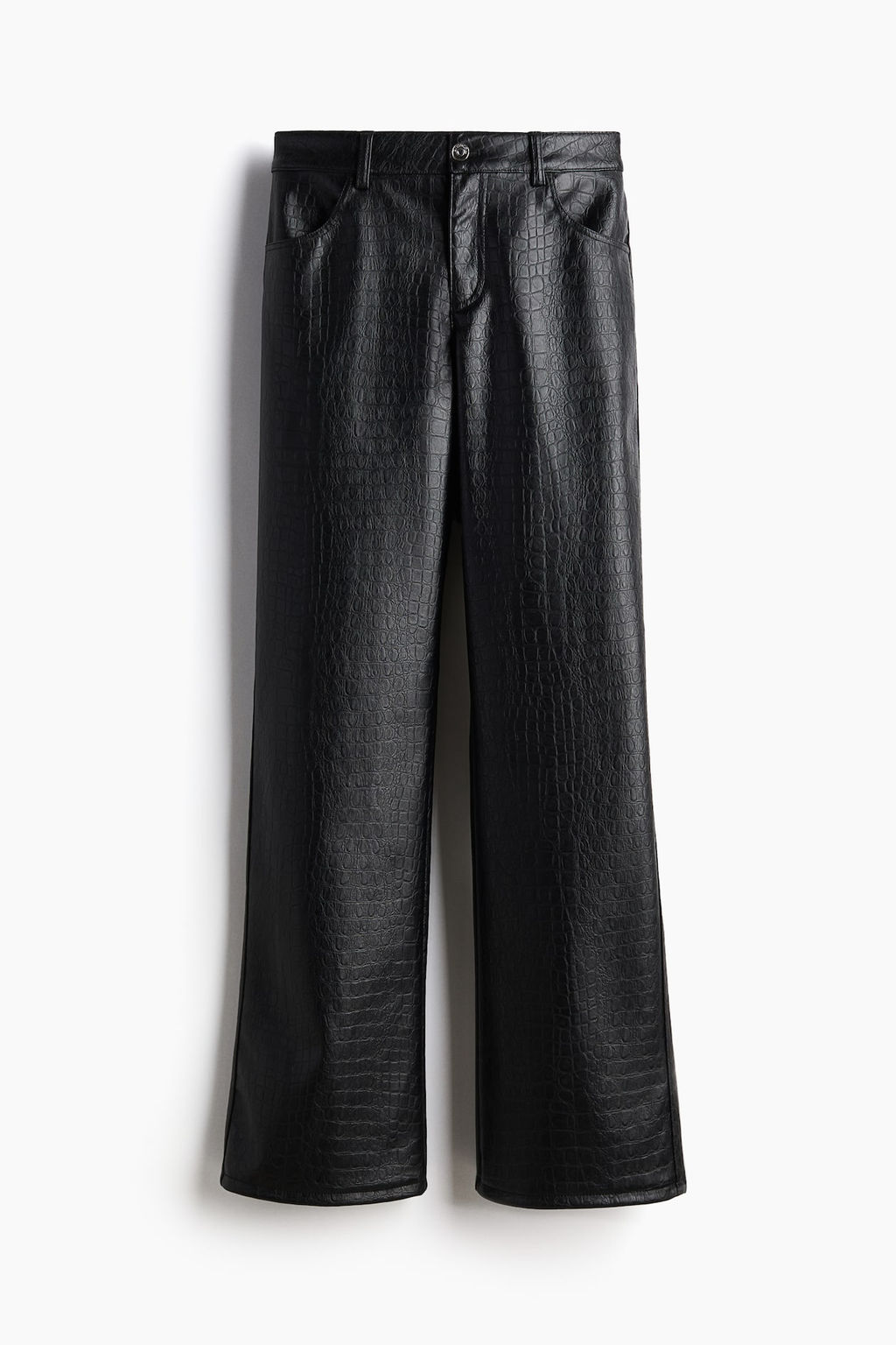 Pantalon revestido de corte recto - H&m фото 5