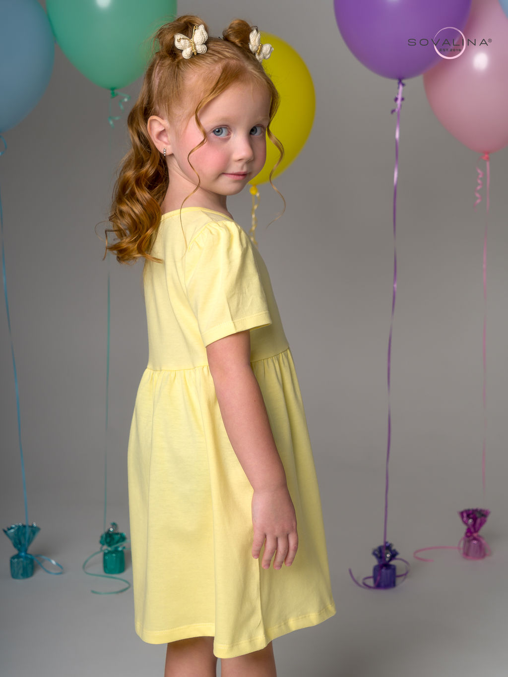 Платье Аленка к/р SG желтый Princess Л - Sovalina фото 6