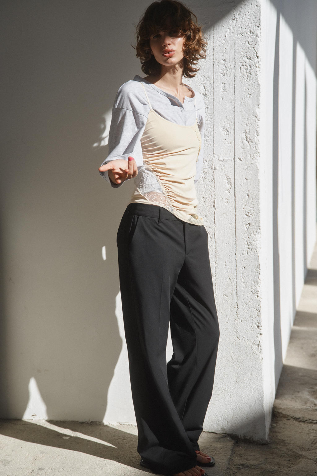 PANTAL?N RECTO TIRO BAJO / Negro - Zara фото 3