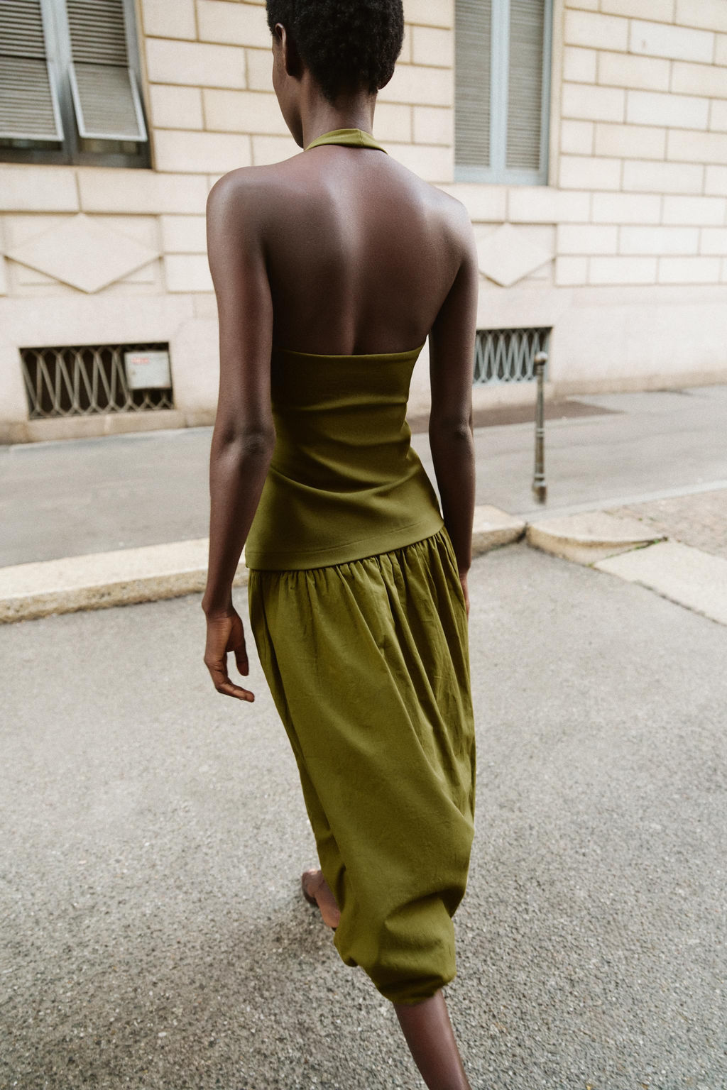 VESTIDO COMBINADO GLOBO / Oliva - Zara фото 5