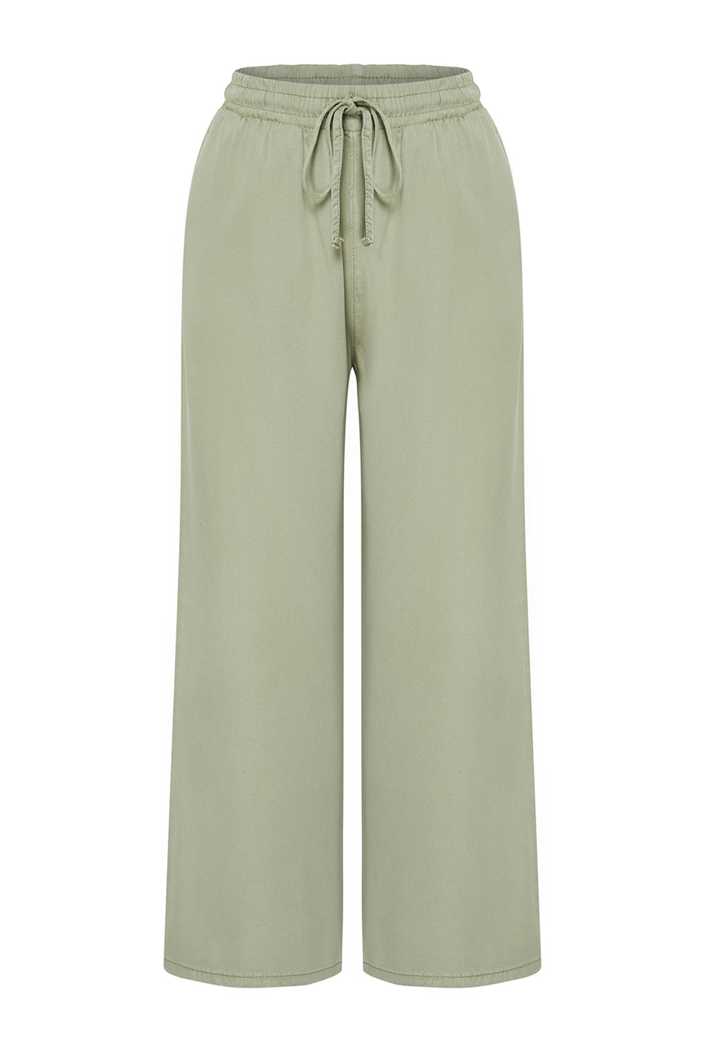 Mint %100 Tencel Beli Lastikli Yuksek Bel Culotte Jeans TWOSS24JE00285 - Trendyolmilla фото 7