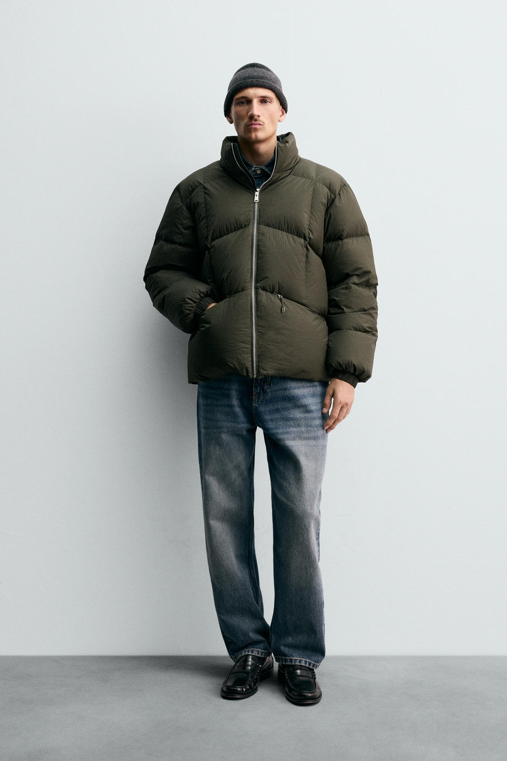 100% FEATHER DOWN PUFFER JACKET