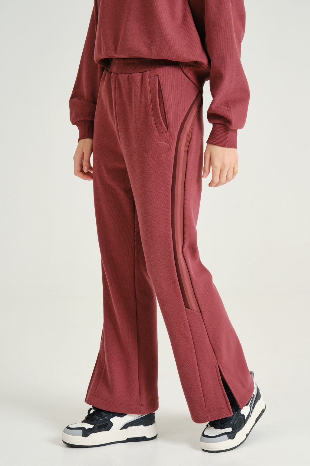 Брюки трикотажные утепленные Красный ICONIC Knit Track Pants