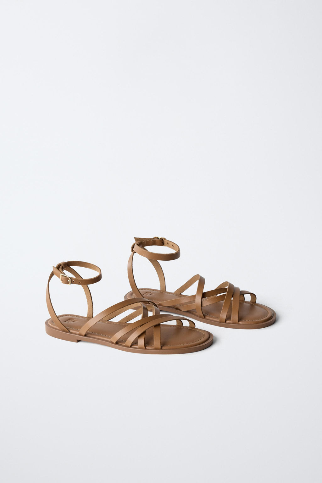 STRAPPY LEATHER SANDALS - Zara фото 3