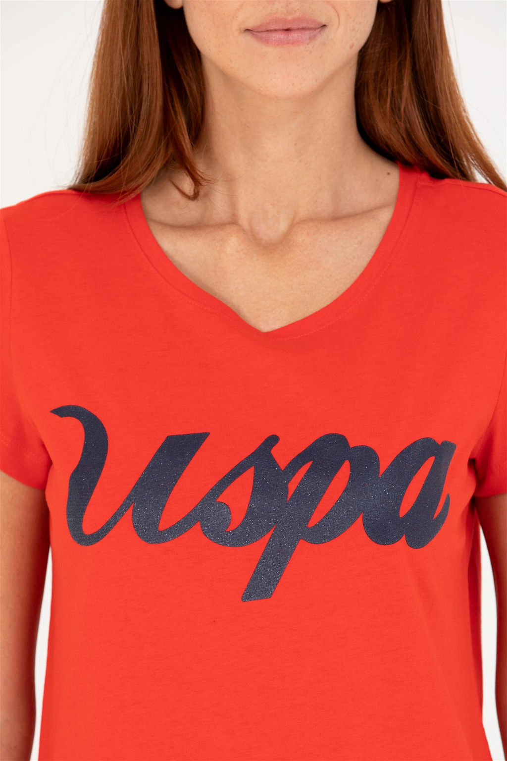 Женская красная футболка Неожиданная скидка в корзине - U.s. polo assn фото 7