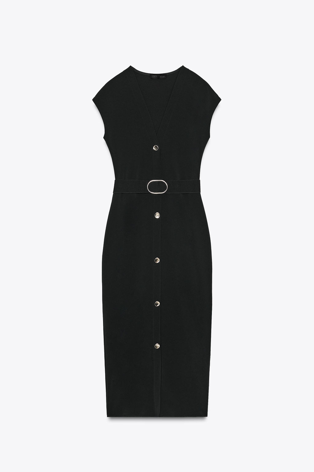 STRETCH MIDI DRESS WITH BELT - Zara фото 5