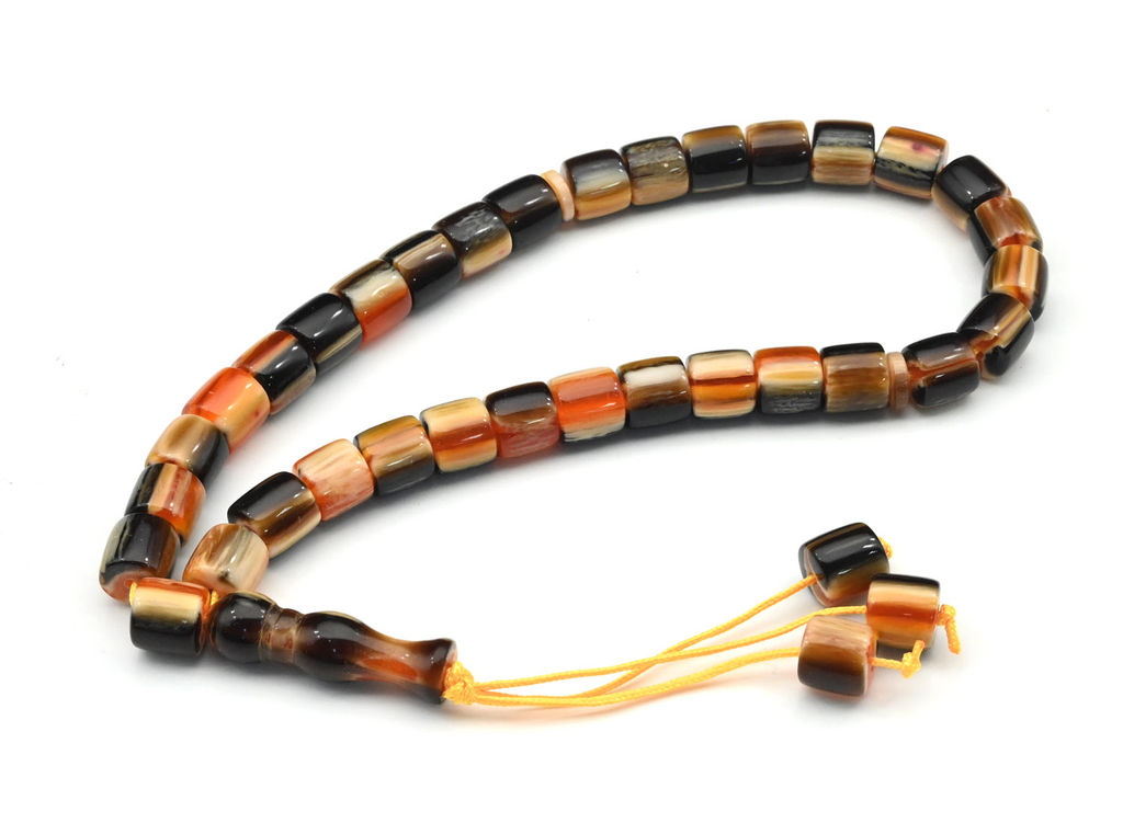 Четки православные бочонок 12*11мм цв.шоколадно-оранжевый, 39см