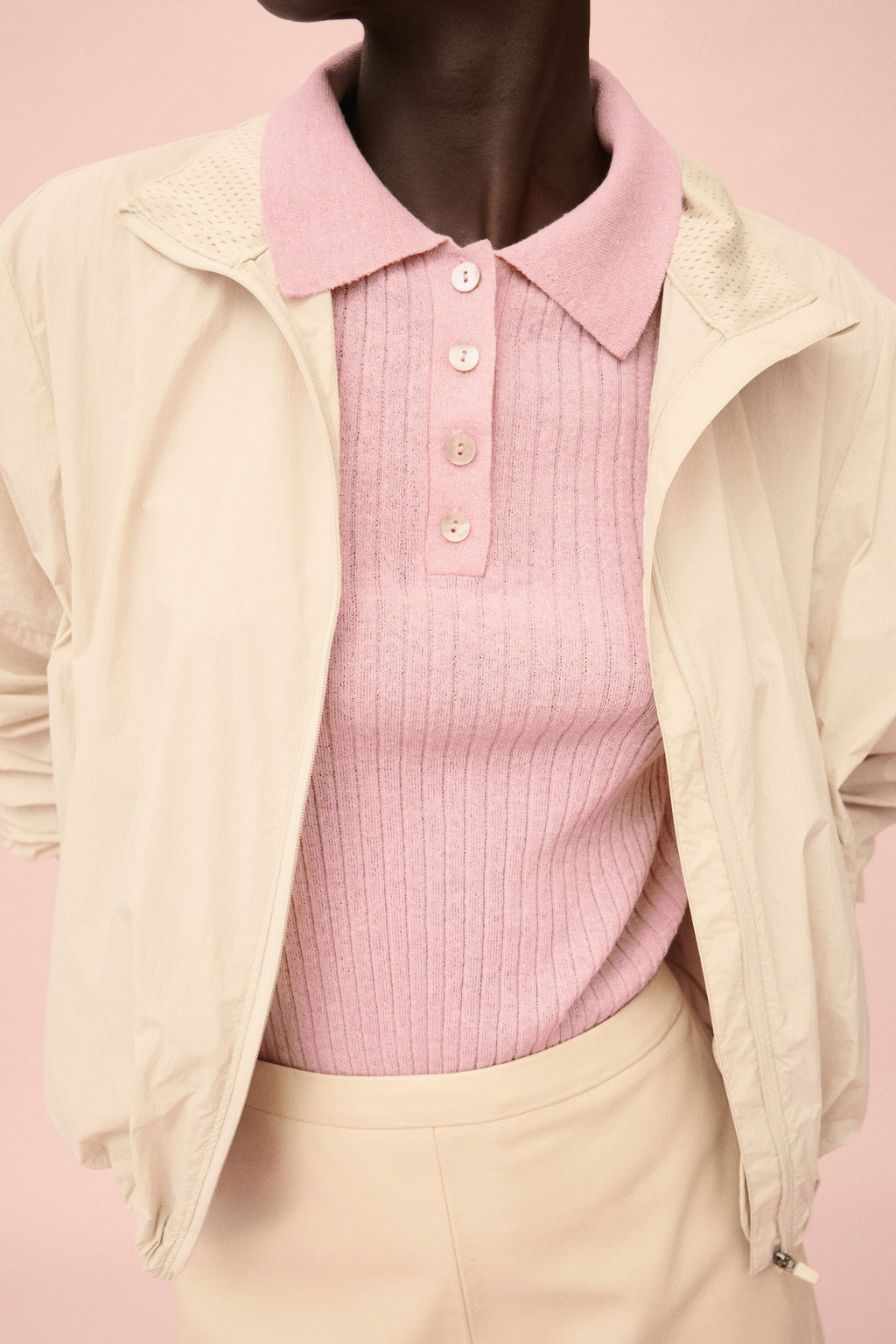 Rib-knit polo shirt - H&m фото 6
