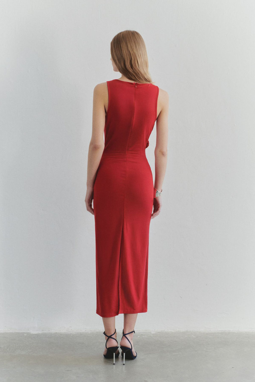 TRENDYOLMILLA Limited Edition K?rm?z? Gul Detayl? Orme Elbise TPRSS25EL00180  фото 2