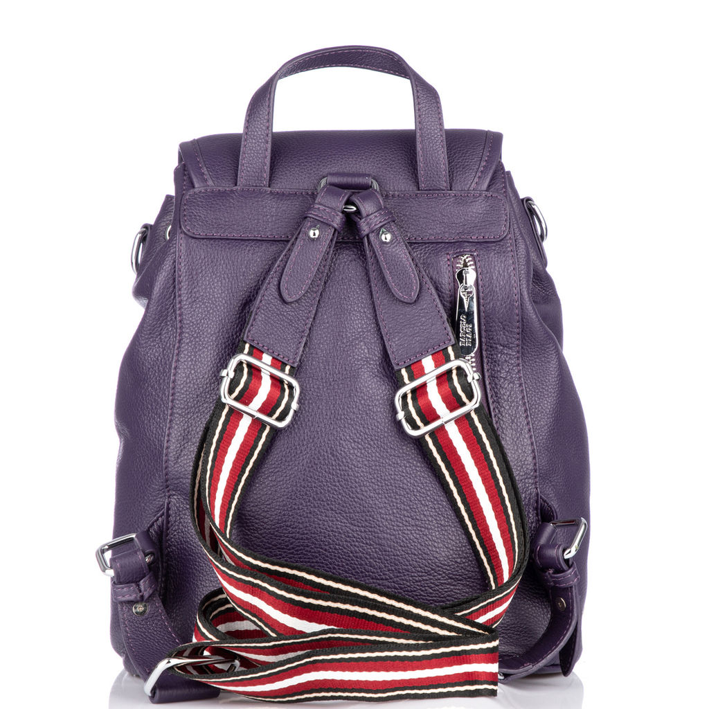 18034 dark blue, женский кожаный рюкзак Barcelo Biagi