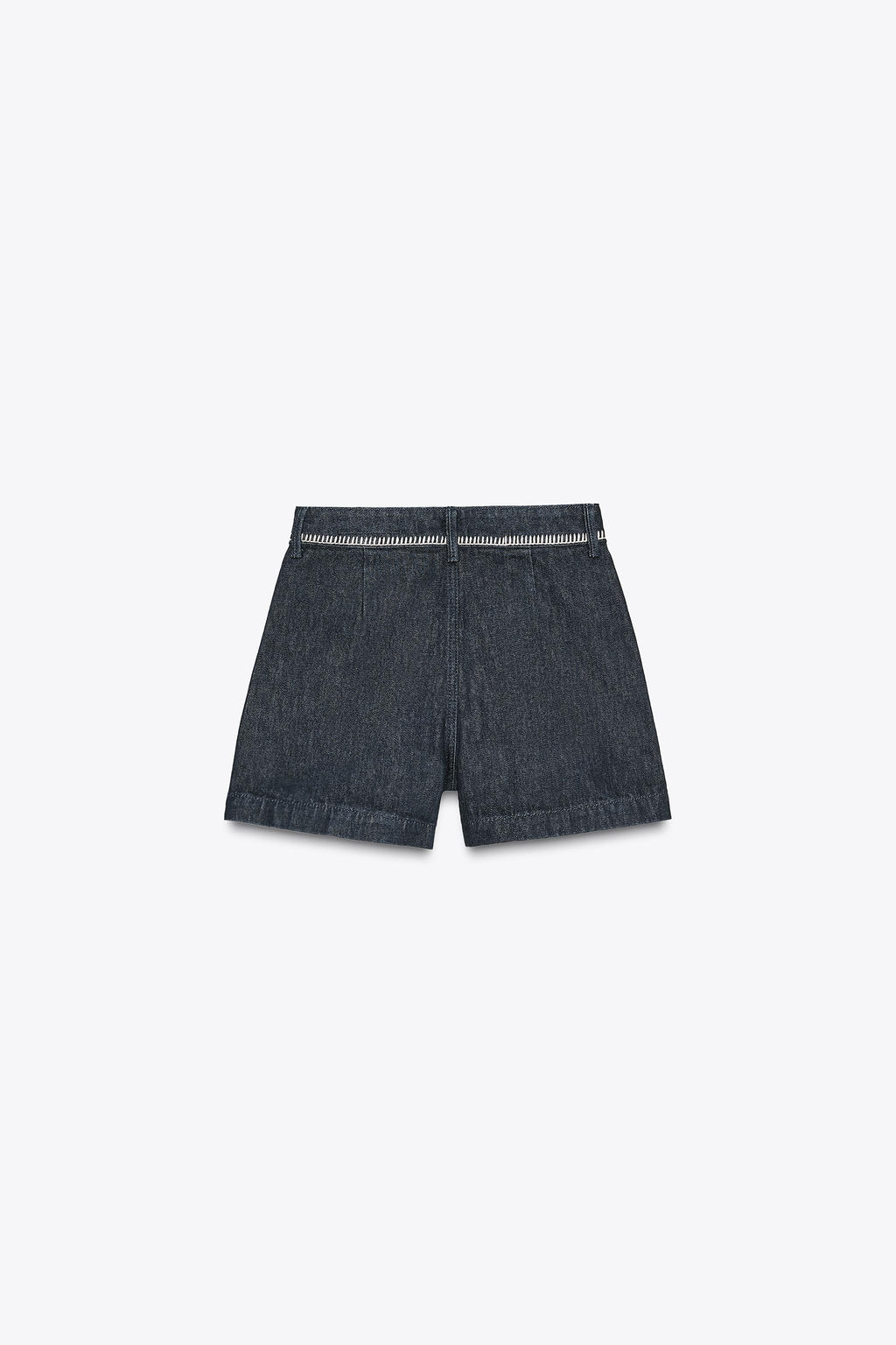 Z1975 HIGH-WAIST DENIM SHORTS WITH TOPSTITCHING - Zara фото 6