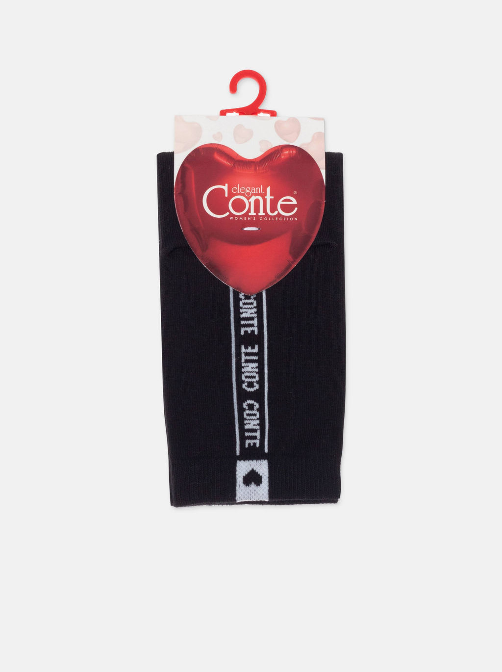 Цена за 2 пары. Носки Короткие CONTE Хлопковые носки с рисунком CONTE черный СЕРДЦЕ - Conte elegant фото 15