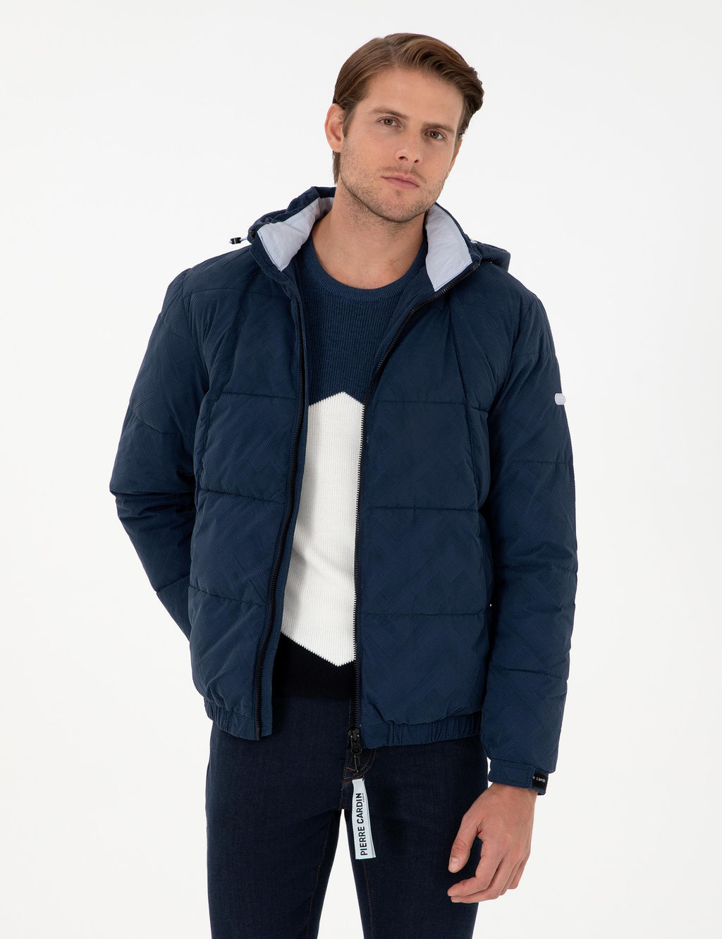 Lacivert Kap__onlu Spor Mont - Pierre cardin фото 3