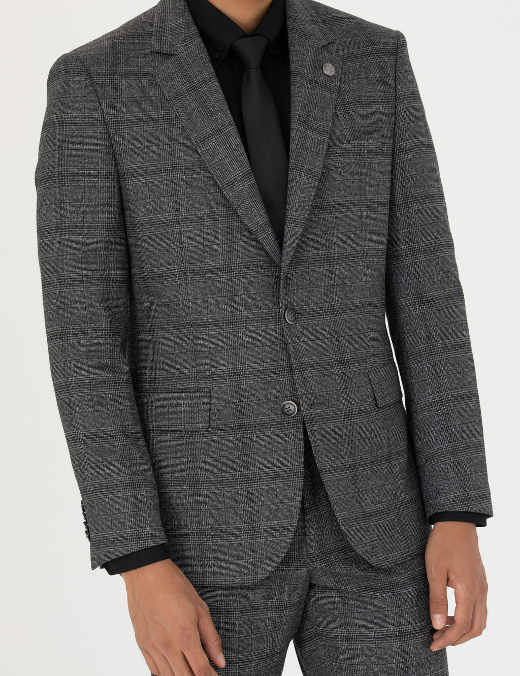 F_me Slim Fit Ekose Tak_m Elbise