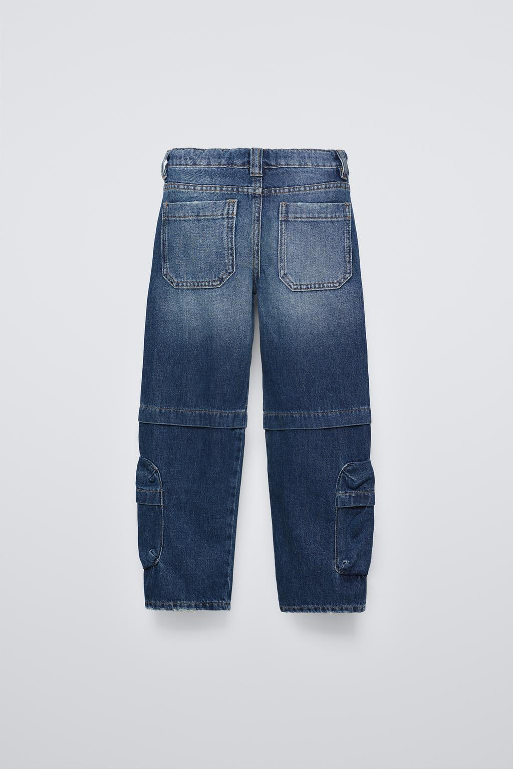 MULTI-CARGO WIDE-LEG JEANS - Zara фото 4