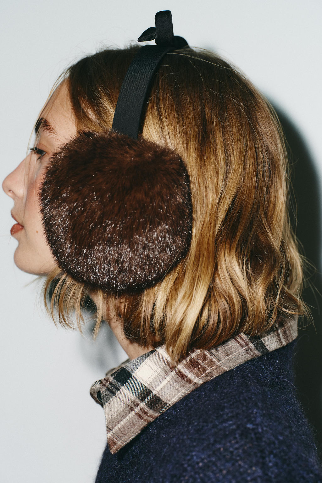FAUX FUR BOW EARMUFFS