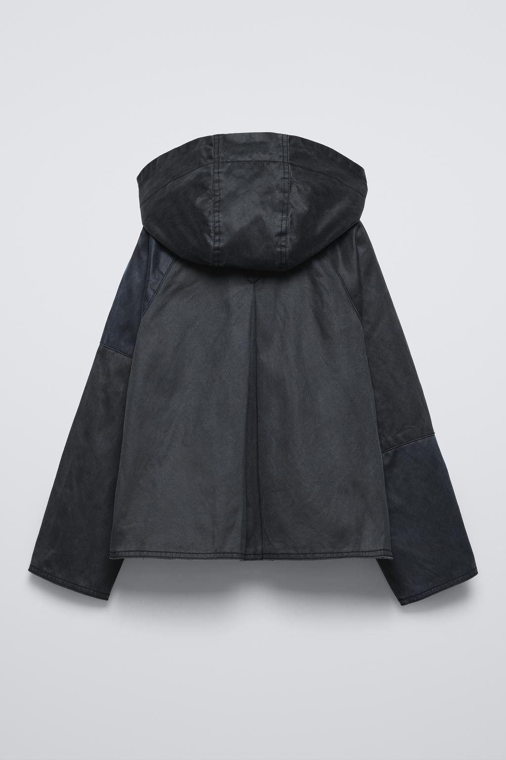 WAXED JACKET WITH HOOD - Zara фото 3