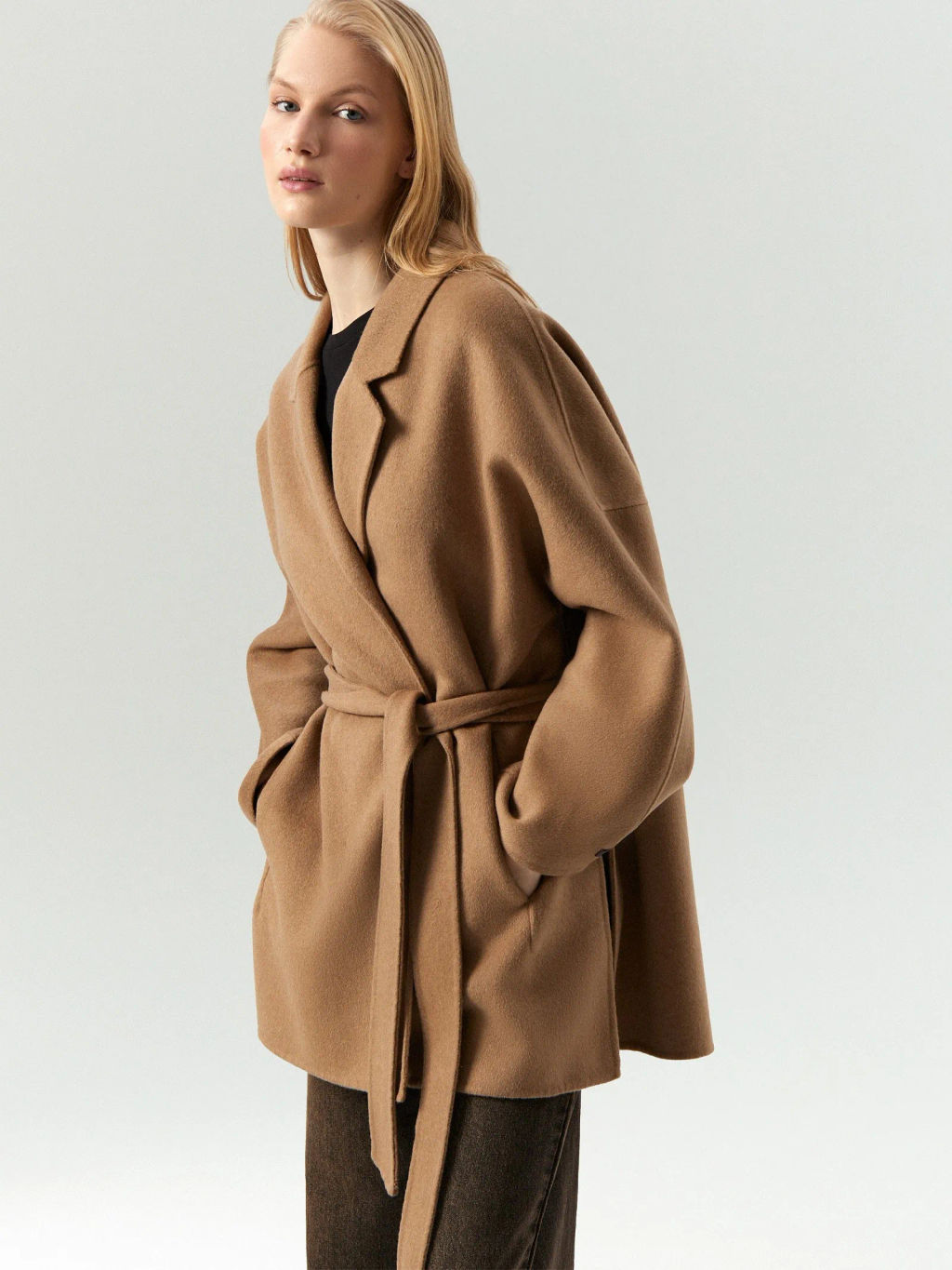 ЕМКА / Полупальто-халат из шерсти double-face - Emka фото 4