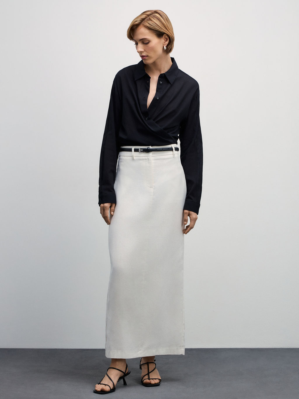 Рубашка из хлопка свободного кроя / Zarina  фото 2