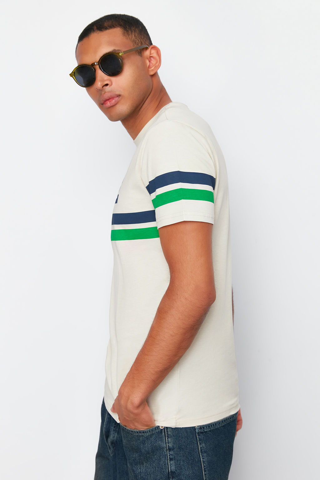 TRENDYOL MAN Gri Regular/Normal Kesim Kolej Bask?l? %100 Pamuk T-Shirt TMNSS20TS1836 - Trendyolmilla фото 4