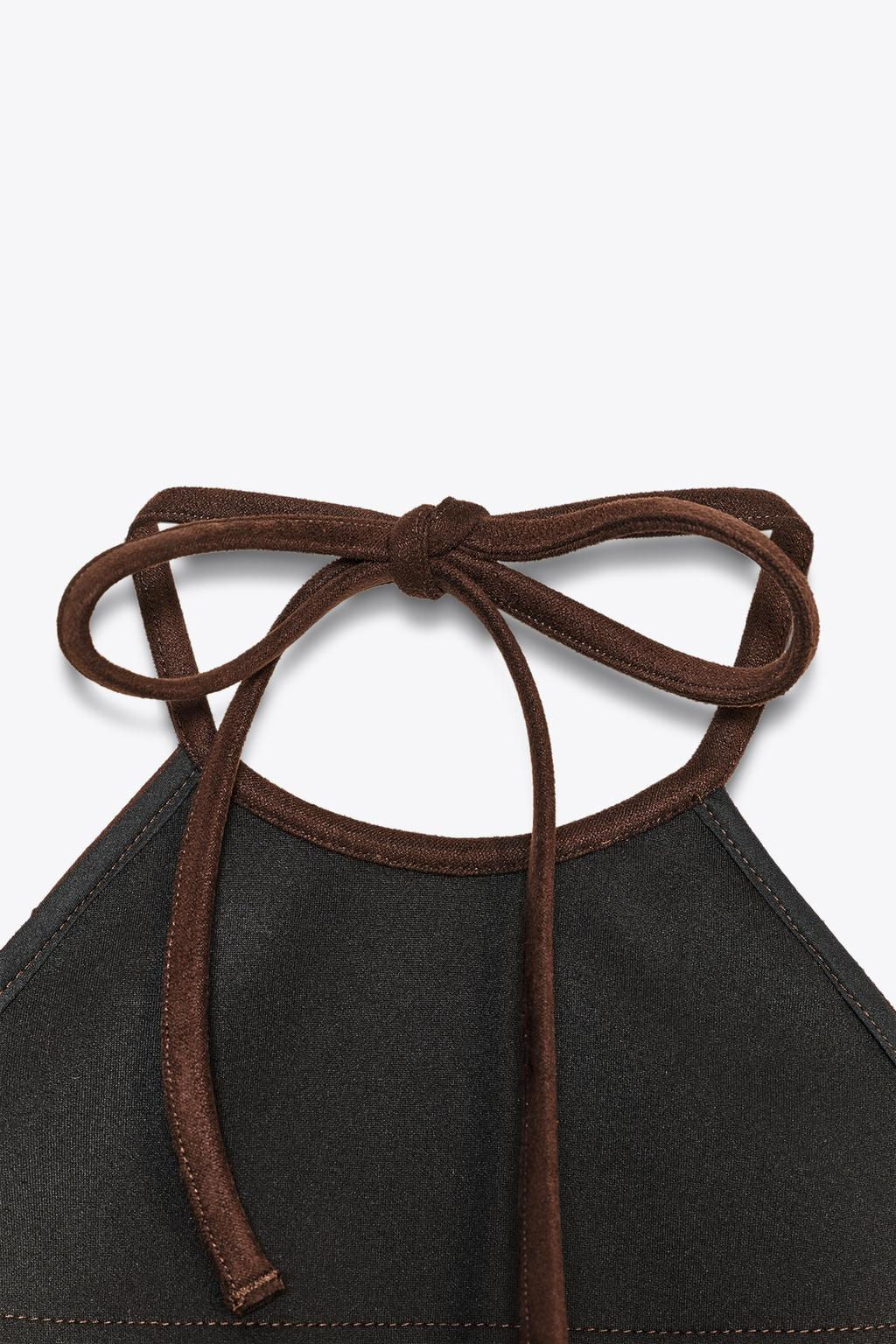 SPARKLY FAUX SUEDE EFFECT FRINGED TOP - Zara фото 10