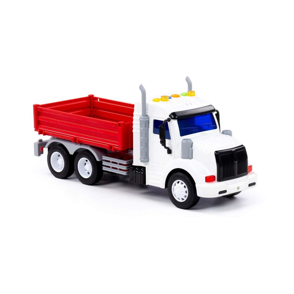 Профи, автомобиль бортовой инерционный (со светом и звуком) (красный) (в коробке) - Полесье фото 5