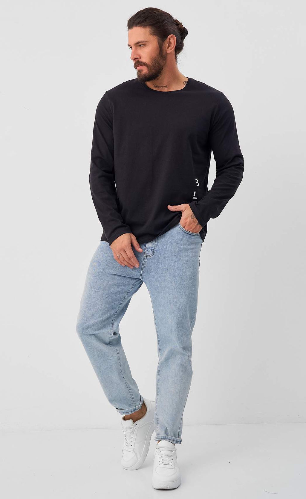 Лонгслив F521-1001-899 black - Fine joyce фото 8