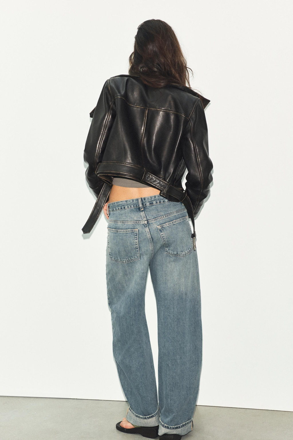 DISTRESSED 100% LEATHER JACKET - Zara фото 6
