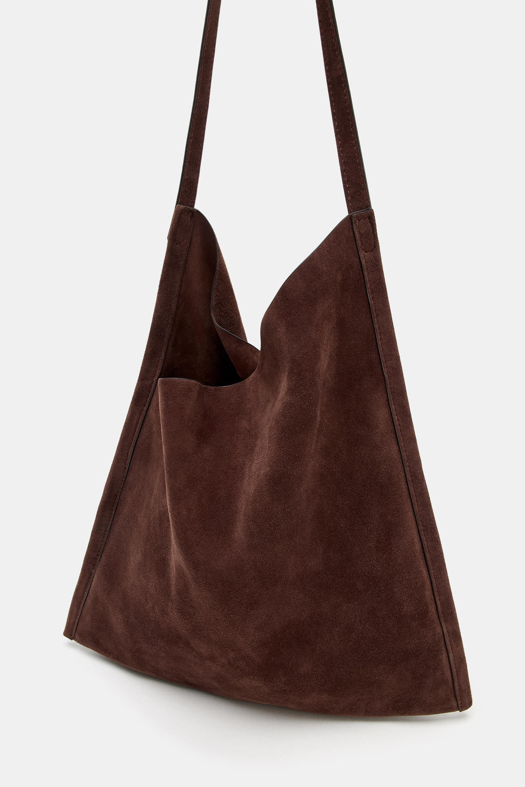 BOLSO PIEL PLANO LAZO / Marr?n - Zara фото 5